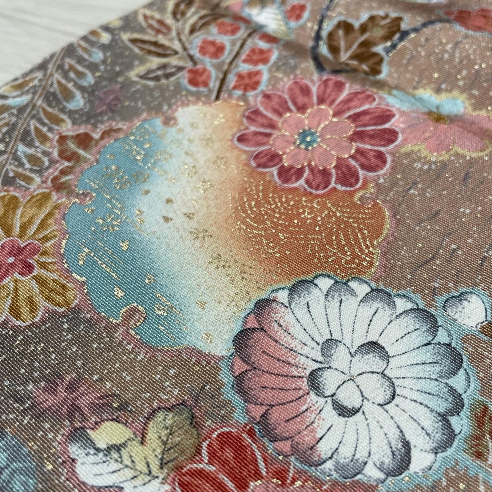 小紋 金彩 辻ヶ花に雪輪 美しい染め 着物 正絹 X-2254 - メルカリ