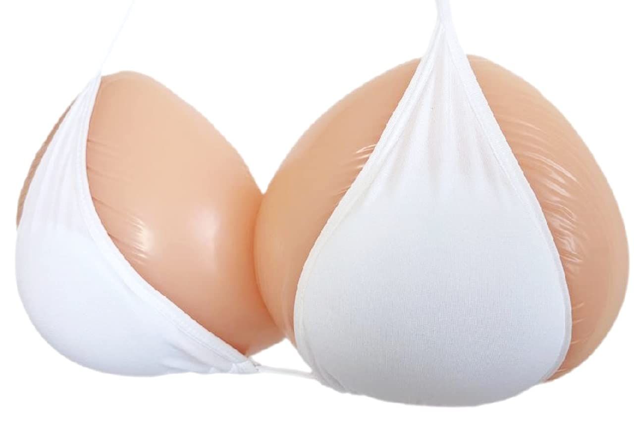 [ミコプエラ] 三角形 乳癌パッド シリコンバスト 人工乳房 左右2個セット 胸パッド (1400グラム×2) [1400グラム×2]