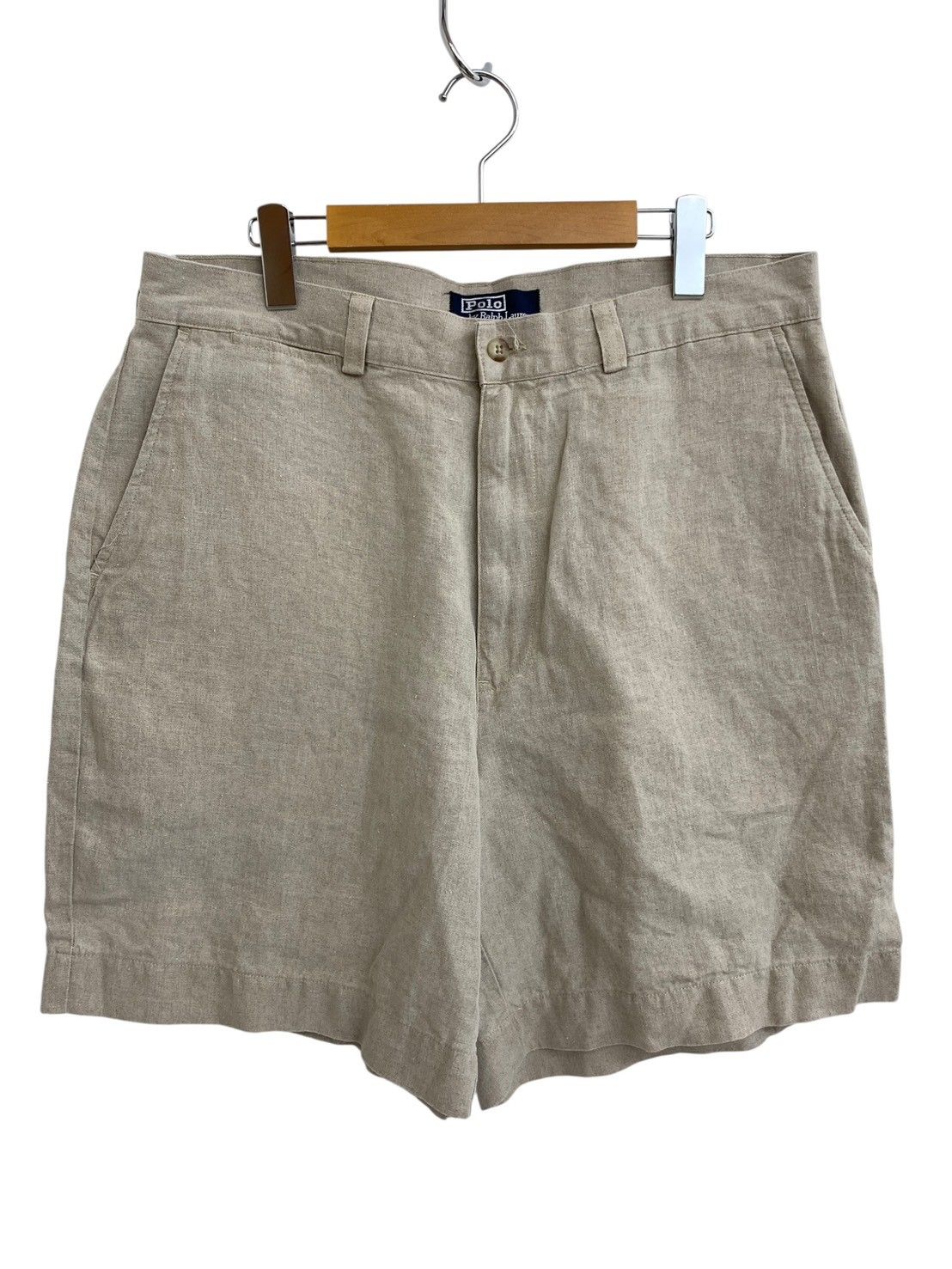 POLORALPH LAUREN (ポロラルフローレン) リネンショーツ ショートパンツ 90S 00S 古着 ビンテージ 1328739BFN 36 生成り メンズ/004