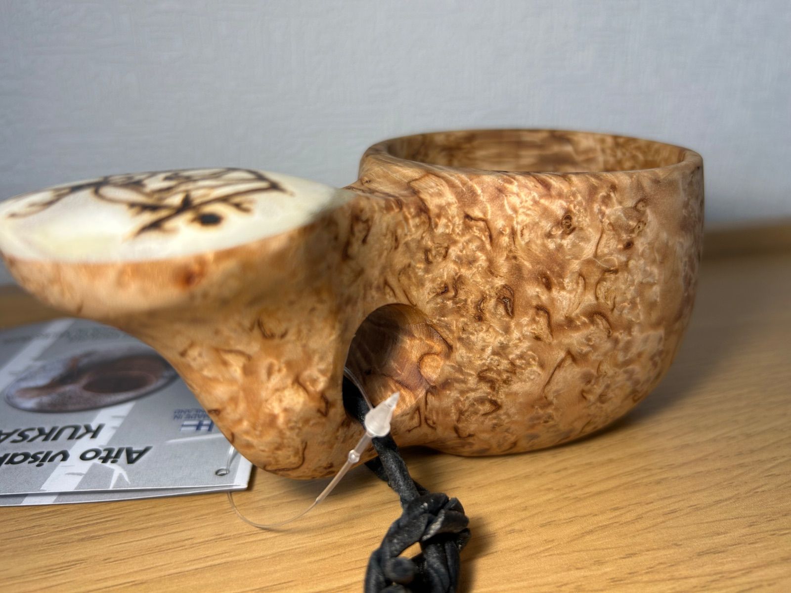 タグ付き 未使用 ⭐︎ ククサ pahkataide パッカタイデ 一点物】北欧直輸入 ククサ マグカップ ヴィサコイブ 鹿骨