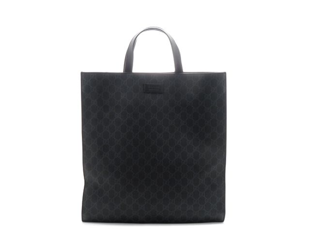 GUCCI グッチ バッグ GGスプリーム 2wayトート ブラック PVC/カーフ ﾊﾞｯｸﾞ 495559 トートバッグ コーティングキャンバス/カーフ ブラック メンズ【中古】