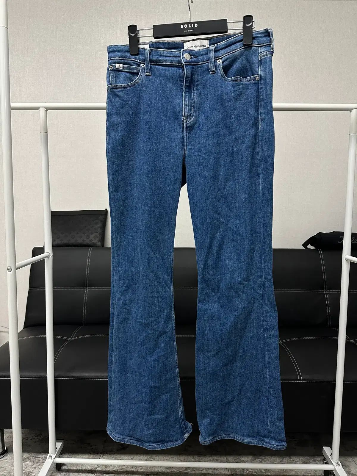 サイズ 30) Calvin Klein Jeans(カルヴァンクラインジーンズ) ハイウエスト フレア デニム パンツ