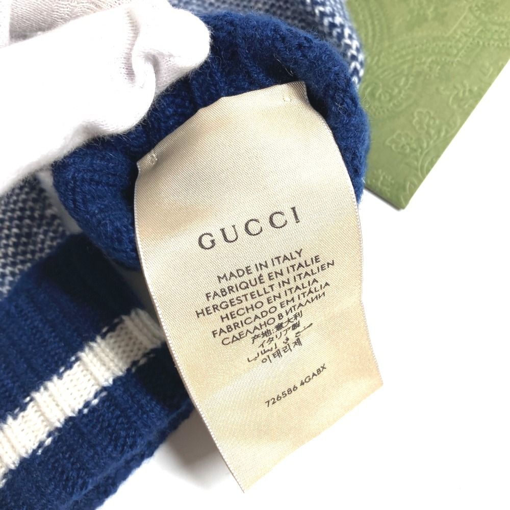 GUCCI グッチ 手袋 ロゴ GG フィンガーレス 726586 カシミヤ ネイビー GUCCI グッチ 手袋 ロゴ GG フィンガーレス 726586 カシミヤ ネイビー