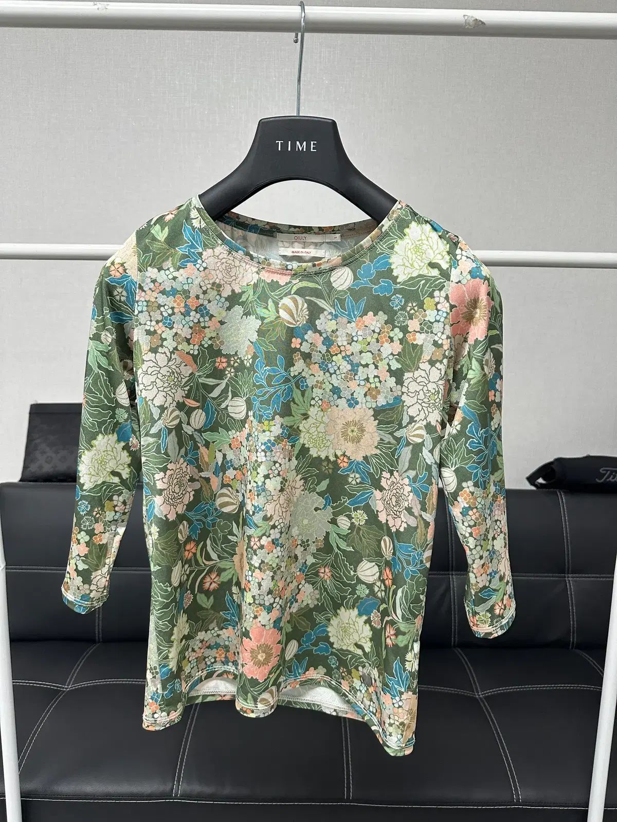 サイズ 85) オイリリー フラワー パータン 7分 Tシャツ