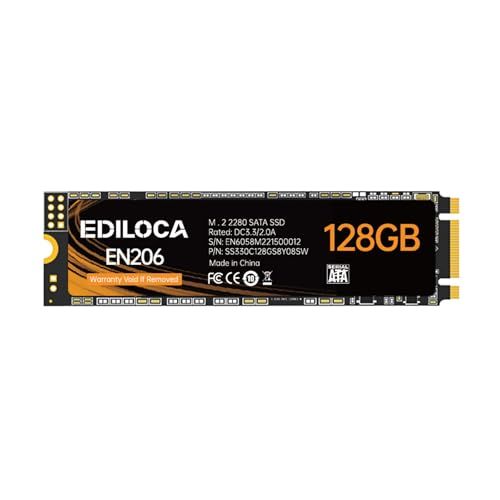 EDILOCA EN206 SSD 128GB M.2 2280 3D NANDフラッシュ搭載 SATA III 6Gbps エラー訂正機能 低消費電力 耐衝撃 内蔵型SSD 3年保証 (128GB)Y 043b25c3