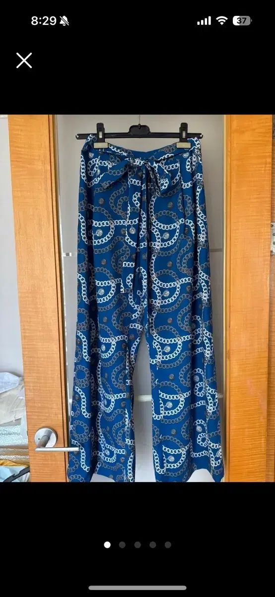 チェーン パータン ブルー ワイド パンツ 7,875円
