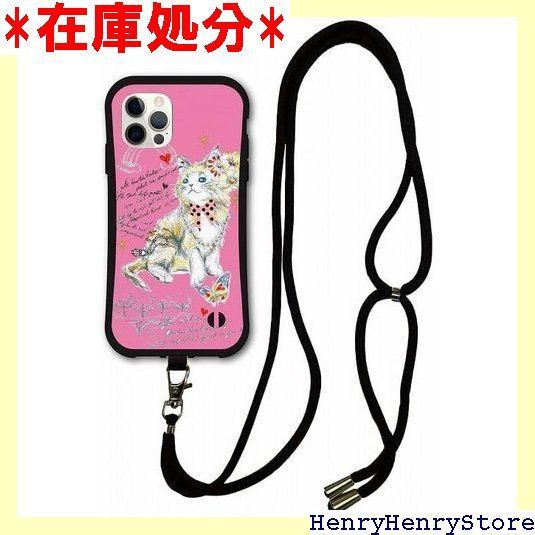スマホショルダー付 iPhone16互換品 ケース i-coronケース スマホケース スカラー ScoLar デザイン アイフォン16互換品ケース 側面 保護 耐衝撃 スマホカバー 猫柄 ハート 蝶 花 ピンク かわいい 2447