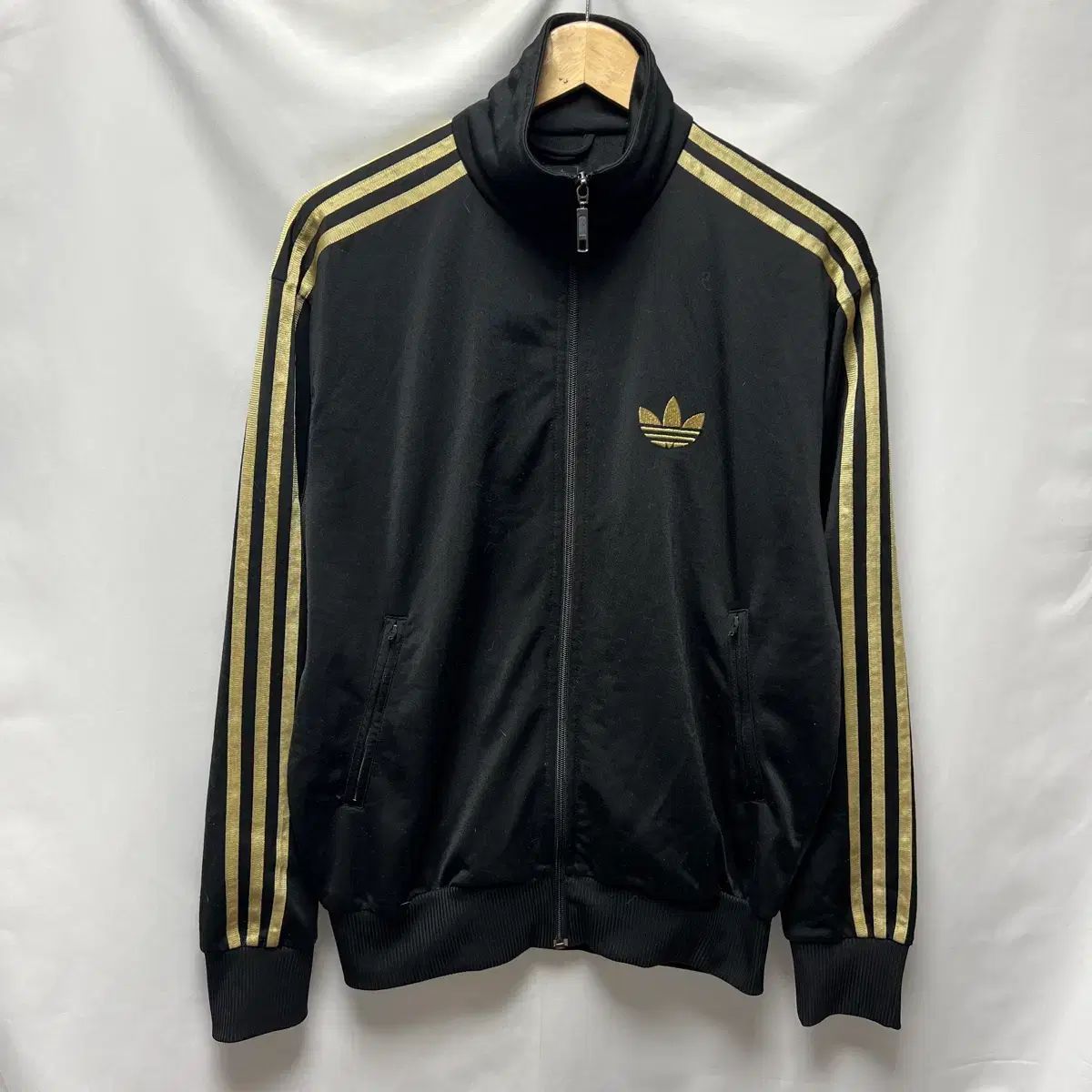 正規品/95 アディダス 旧ファイヤーバード ブラックゴールド トラックジャージ