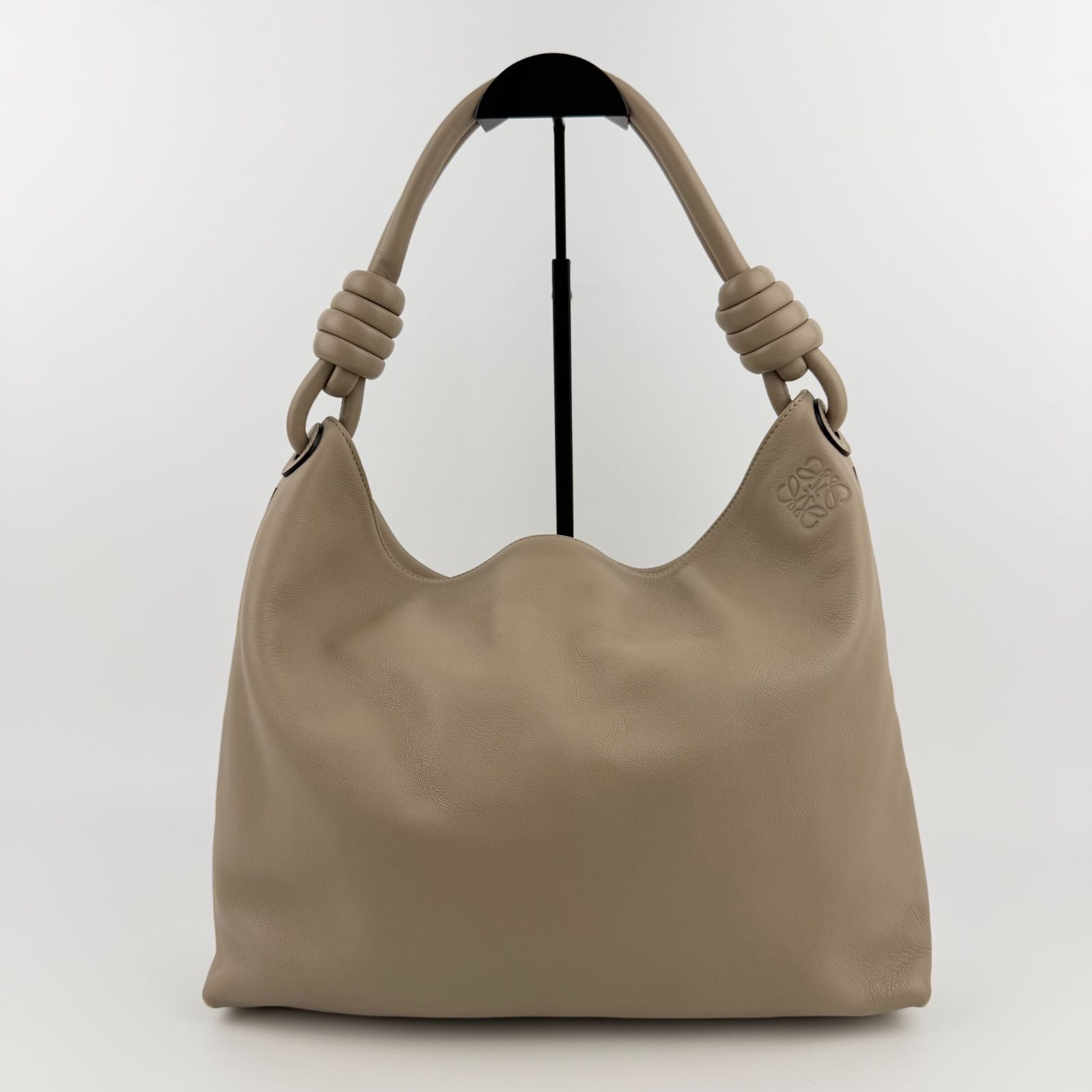 【中古】LOEWE ロエベ アナグラム フラメンコ ホーボーバッグ ショルダーバッグ ベージュ レザー ヴィンテージ レディース【中古美品】HIBUOCHI VINTAGE hboc260518a05