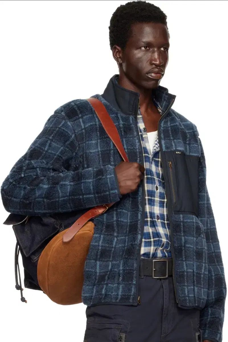 L)RRL(ダブルアールエル) チェック ウール ブレンド フリース ジャケット の商品写真