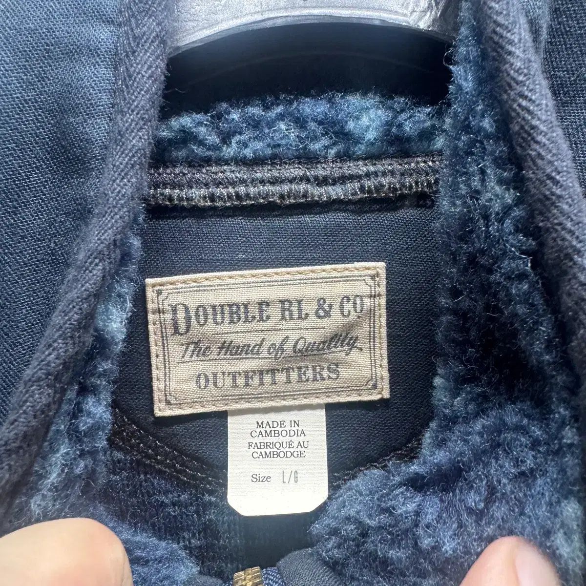 L)RRL(ダブルアールエル) チェック ウール ブレンド フリース ジャケット L)RRL(ダブルアールエル) チェック ウール ブレンド フリース ジャケット
