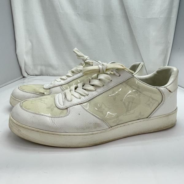 【中古】LOUIS VUITTON モノグラム ローカットスニーカー サイズ7 1/2 白 MS1128 傷・汚れあり[91]
