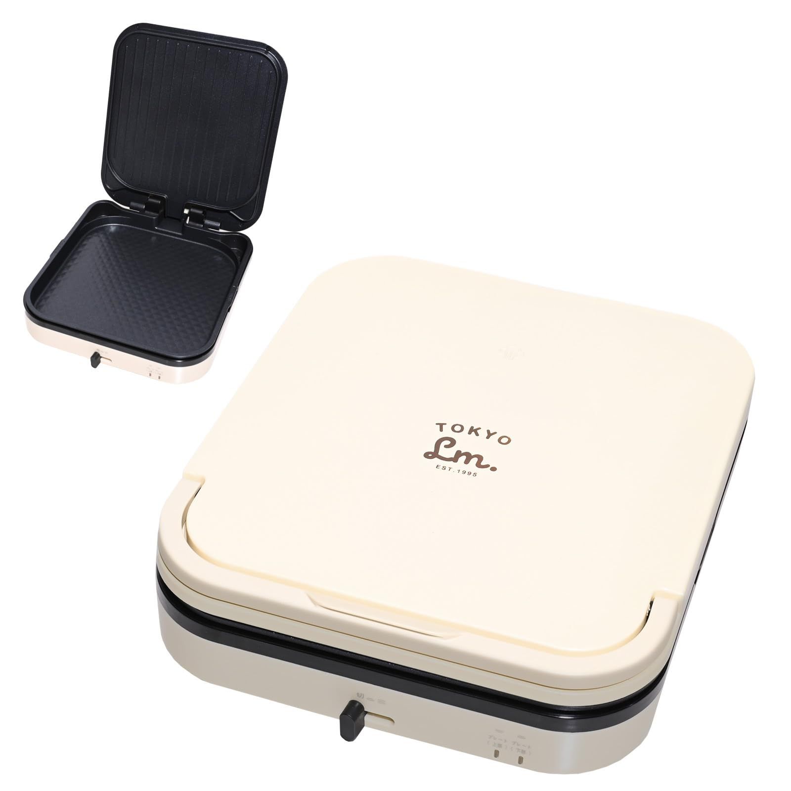 ホットプレート ミニ 焼き肉プレート 両面 一人用 二人用 折りたたみ 調理家電 一人焼肉 小型 一人暮らし 新生活 2つ折り収納 焼肉 お好み焼き (クリーム)送料無料 f6f94a5e