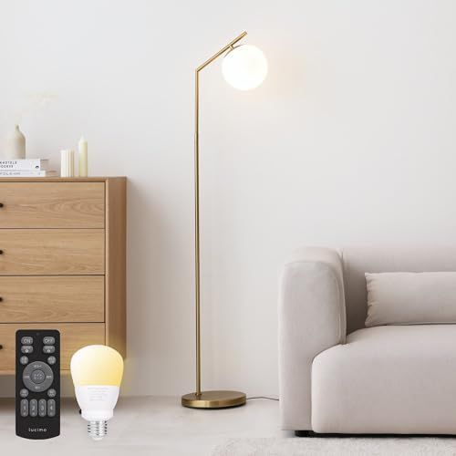 VENTOTA フロアライト 間接照明 フロアスタンド led ランプ 北欧 おしゃれ 電気スタンド 調光調色 floor lamp リビングルーム インテリア E26 寝室 スタンドライト Modico-F (ゴールド｜リモコン付調光調色6 7f46bddb