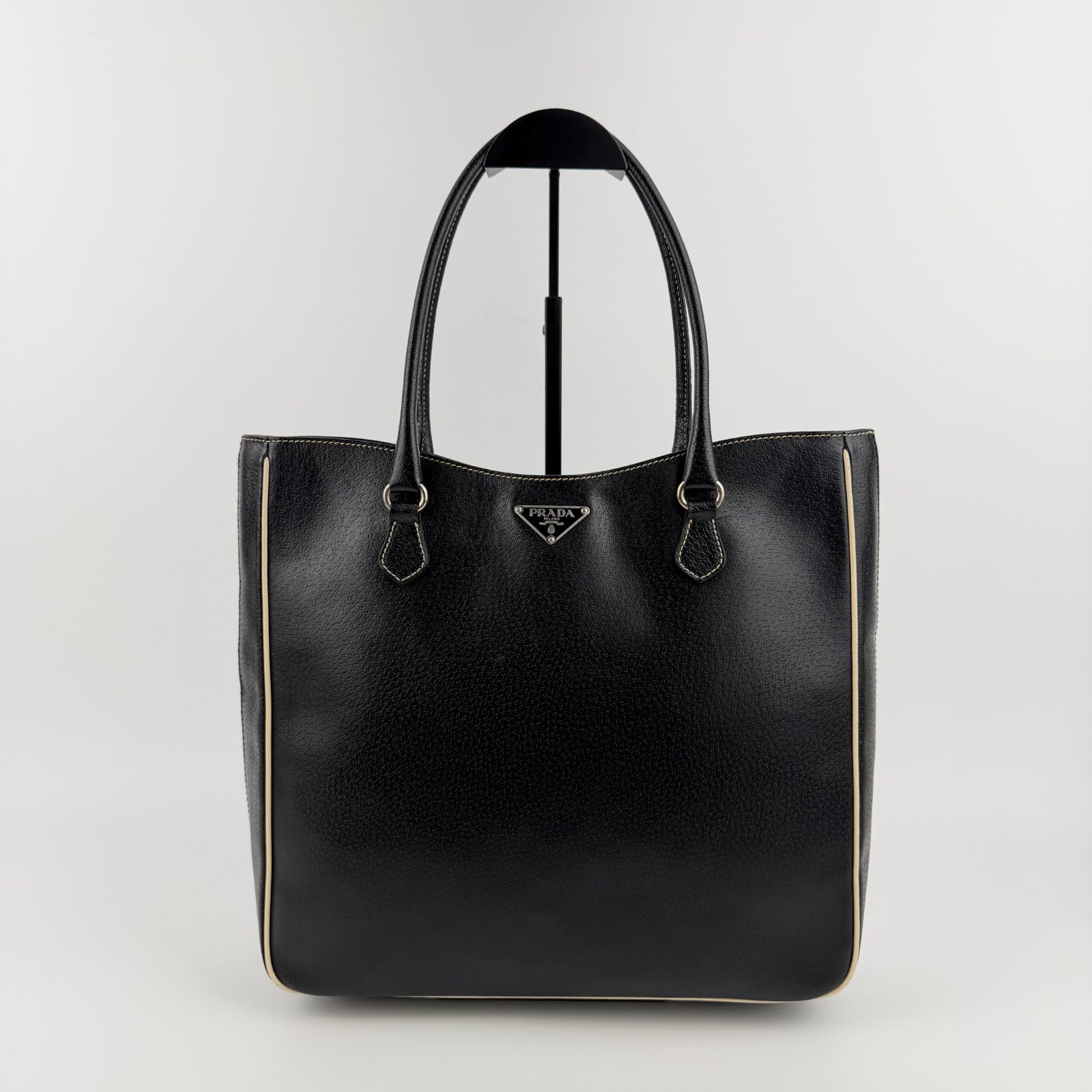 中古】PRADA プラダ トライアングルロゴ ハンドバッグ トートバッグ
