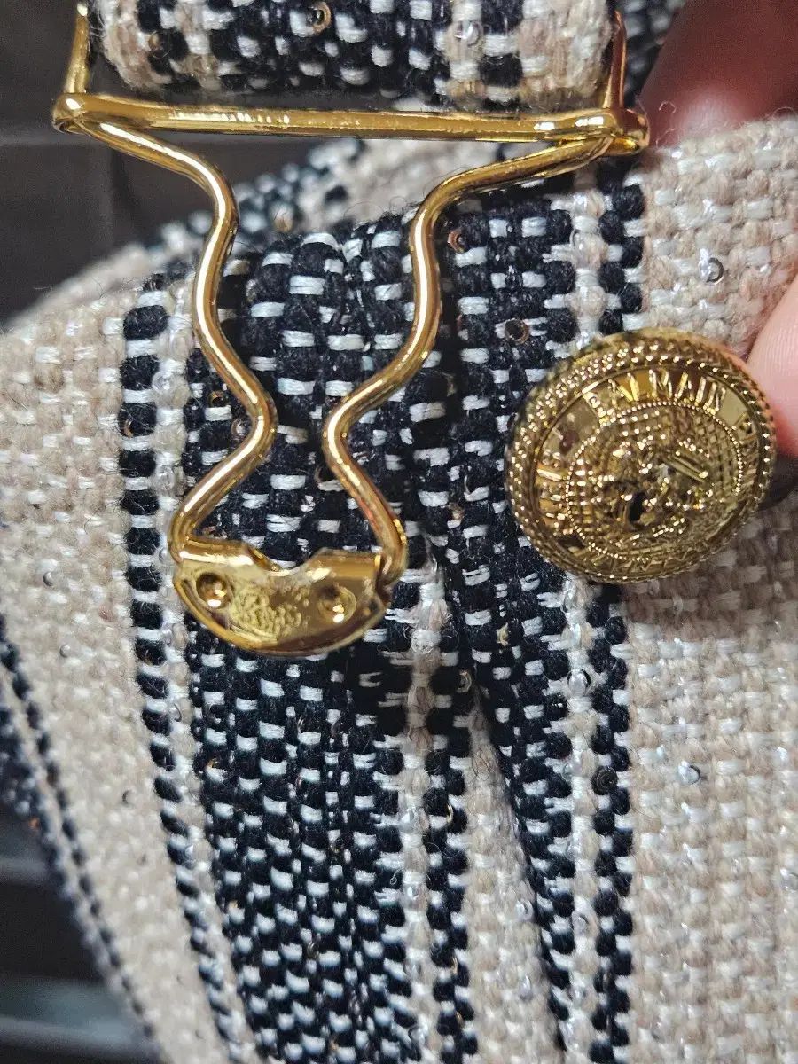 バルマン ストライプ ビスチェ クロップド トップス