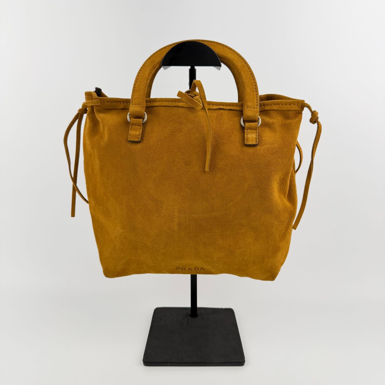 【中古】PRADA プラダ ハンドバッグ ブラウン スエード ヴィンテージ レディース【中古美品】HIBUOCHI VINTAGE hboc260518a11