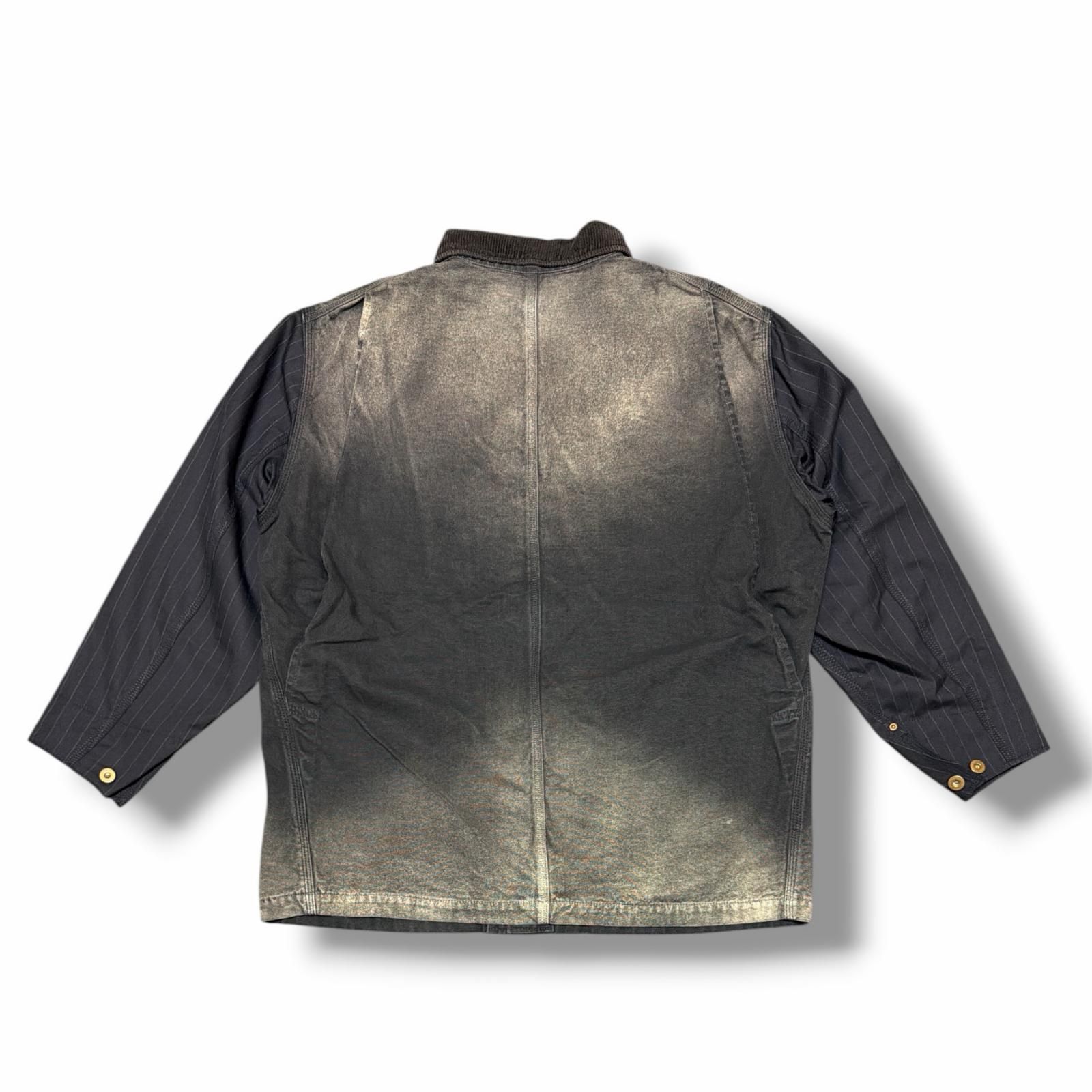 参考上代96800円 未使用 KHOKI 25SS Vintage-effect work coat ヴィンテージ加工ワークコート ジャケット コッキ 25ss-co-01 ブラック 2 （15459M） 参考上代96800円 未使用 KHOKI 25SS Vintage-effect work coat