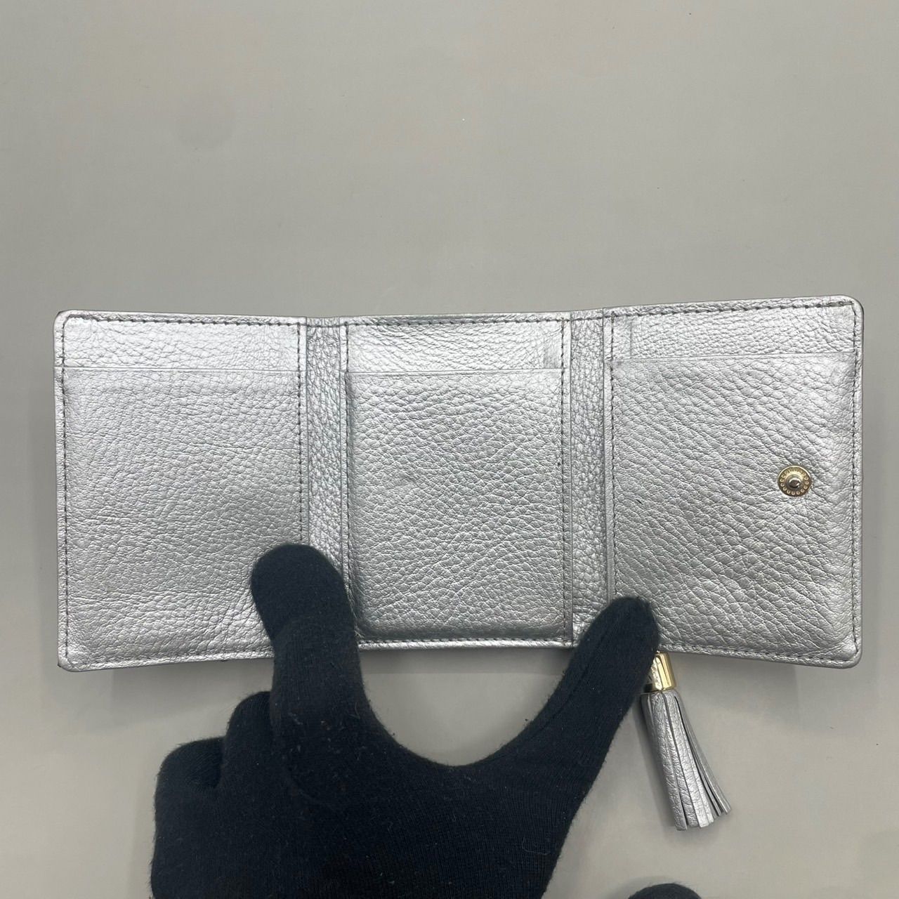 良品 ATAO アタオ 三つ折り財布 ワルツ ハッピーヴィトロ エナメル