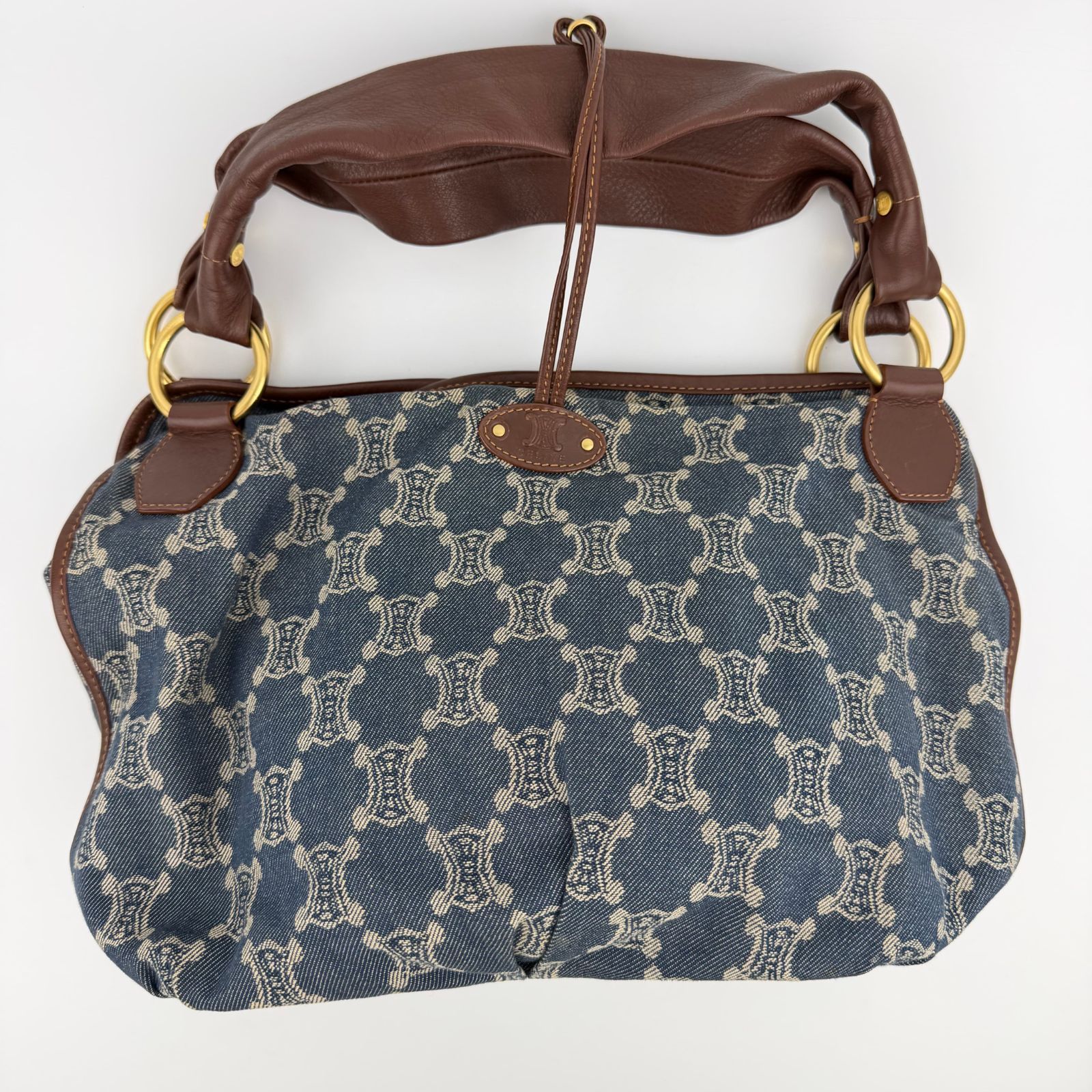 中古】CELINE セリーヌ パリマカダム ハンドバッグ ホーボーバッグ 