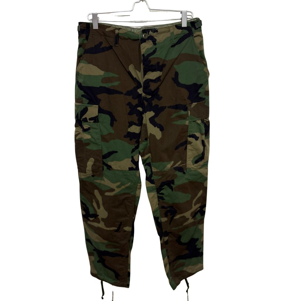 【US ARMY】 2000 Woodland Camo Combat 00s 米軍 実物 ウッドランドカモ BDUパンツ S-6838