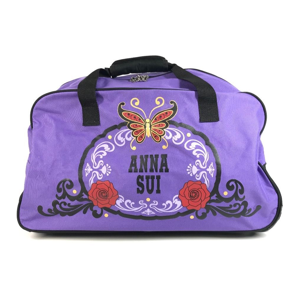 ANNA SUI アナスイ キャリーバッグ バタフライ 蝶 ロゴ キャンバス