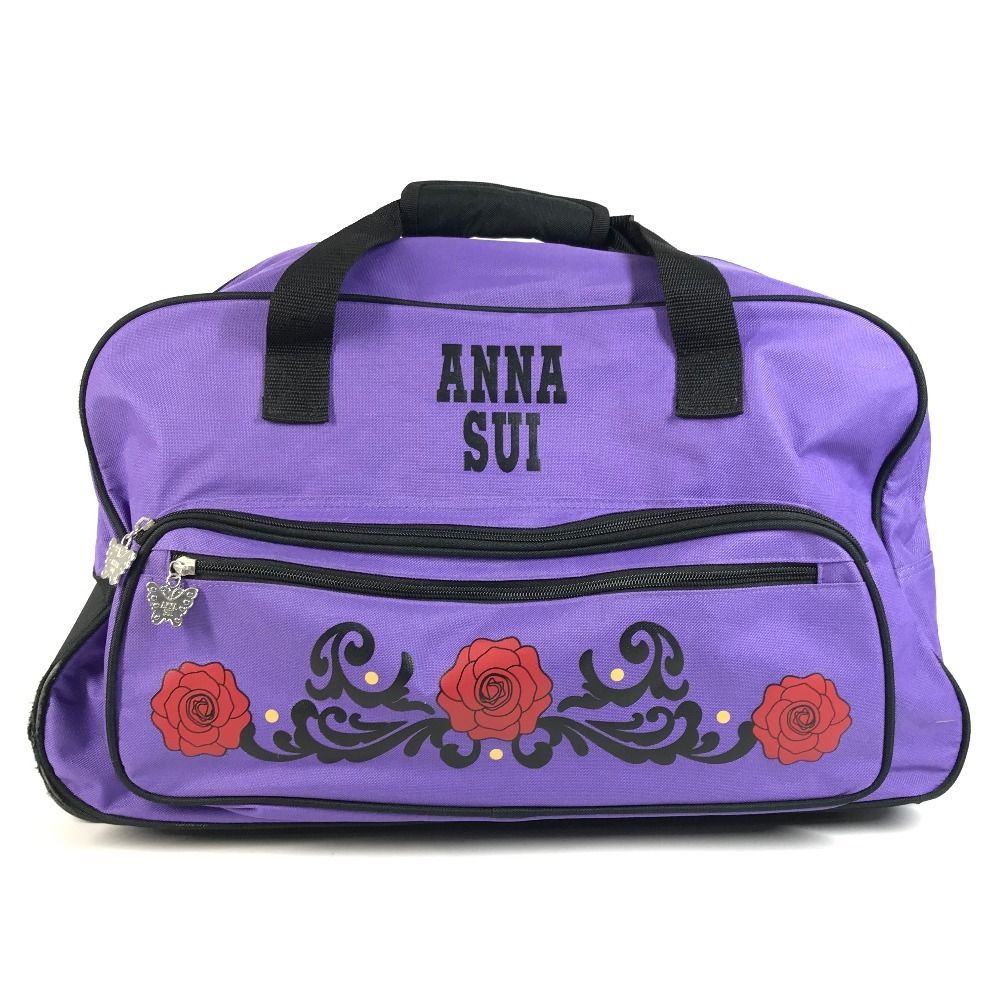 ANNA SUI アナスイ キャリーバッグ バタフライ 蝶 ロゴ キャンバス