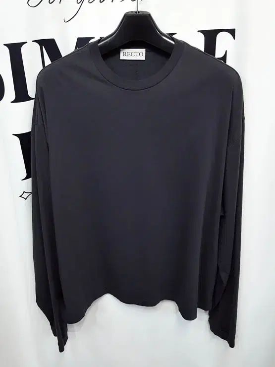 レクト オーバーサイズ 刺繍 長袖 Tシャツ Free!
