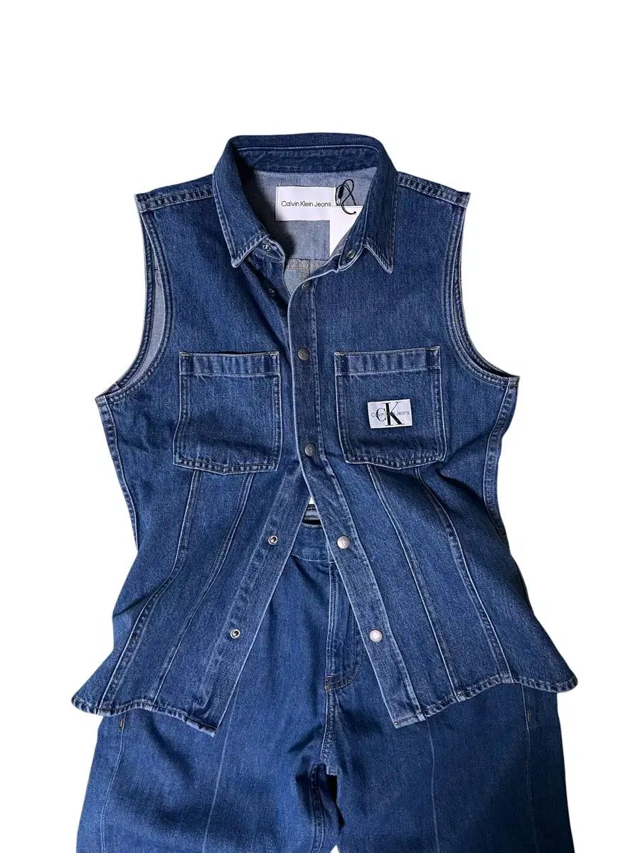 （新品）Calvin Klein Jeans CK デニム ベスト S
