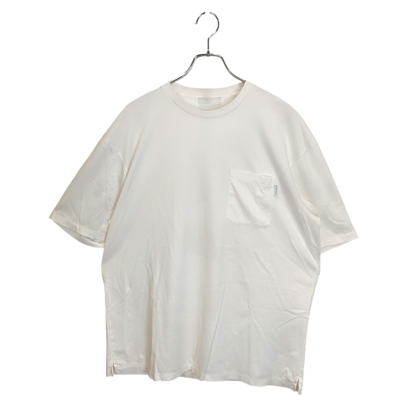 PRADA プラダ ポケット 半袖 Tシャツ UJN658 R201 1WQE XXL ホワイト メンズ