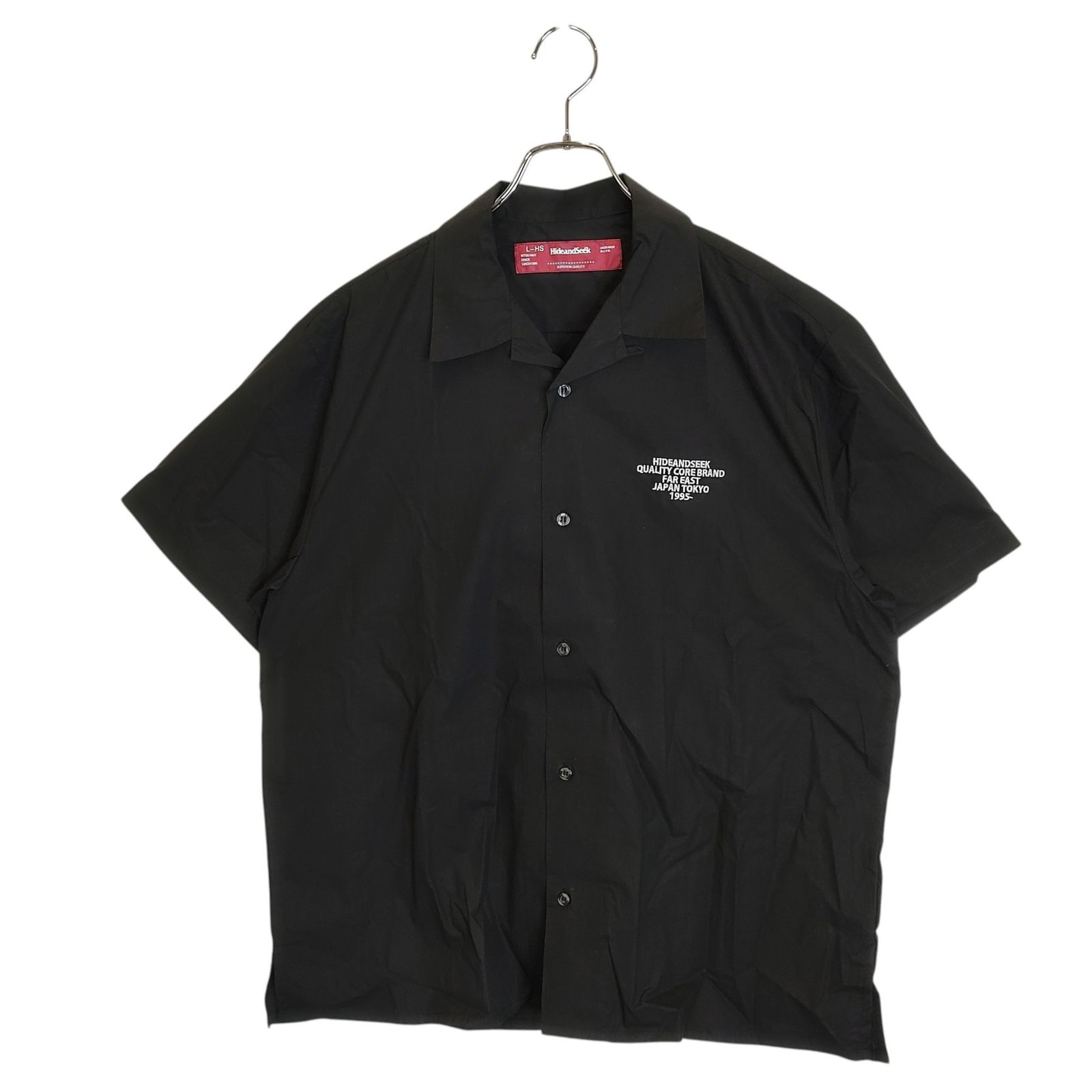 HIDE AND SEEK ハイドアンドシーク 25SS H&S S/S Shirt 半袖 シャツ HC-060325 L ブラック メンズ