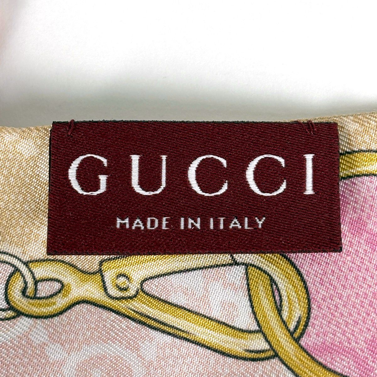 グッチ GUCCI GG柄 シュシュ リボン ヘアアクセサリー シルク ベージュ