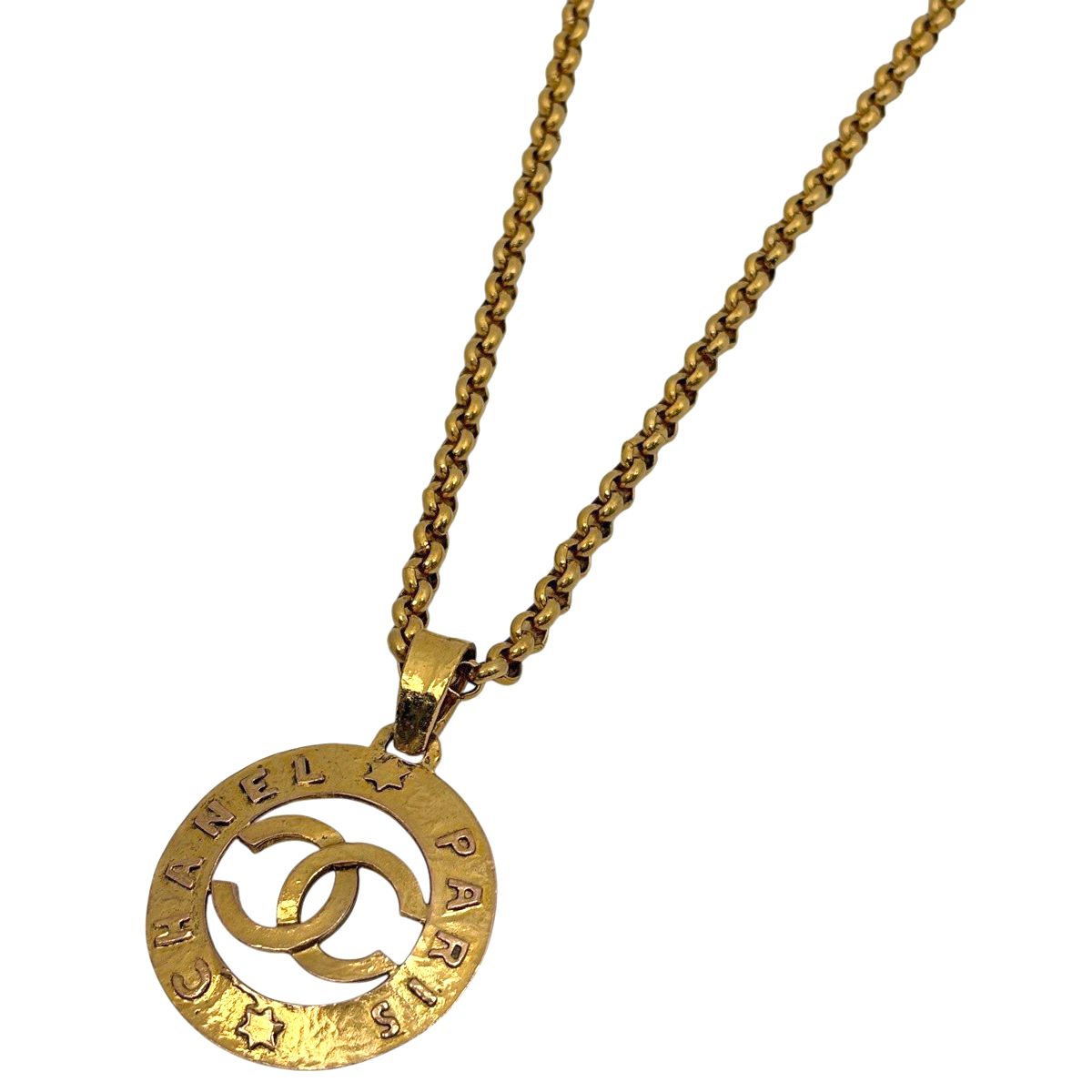 シャネル CHANEL ココマーク ラウンド ネックレス GP ゴールド 