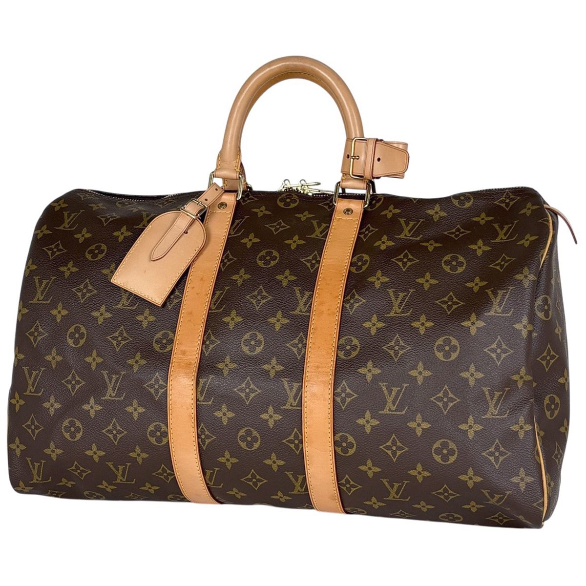 ルイ・ヴィトン Louis Vuitton キーポル45 ハンドバッグ ボストンバッグ モノグラム ブラウン M41428 レディース 【中古】