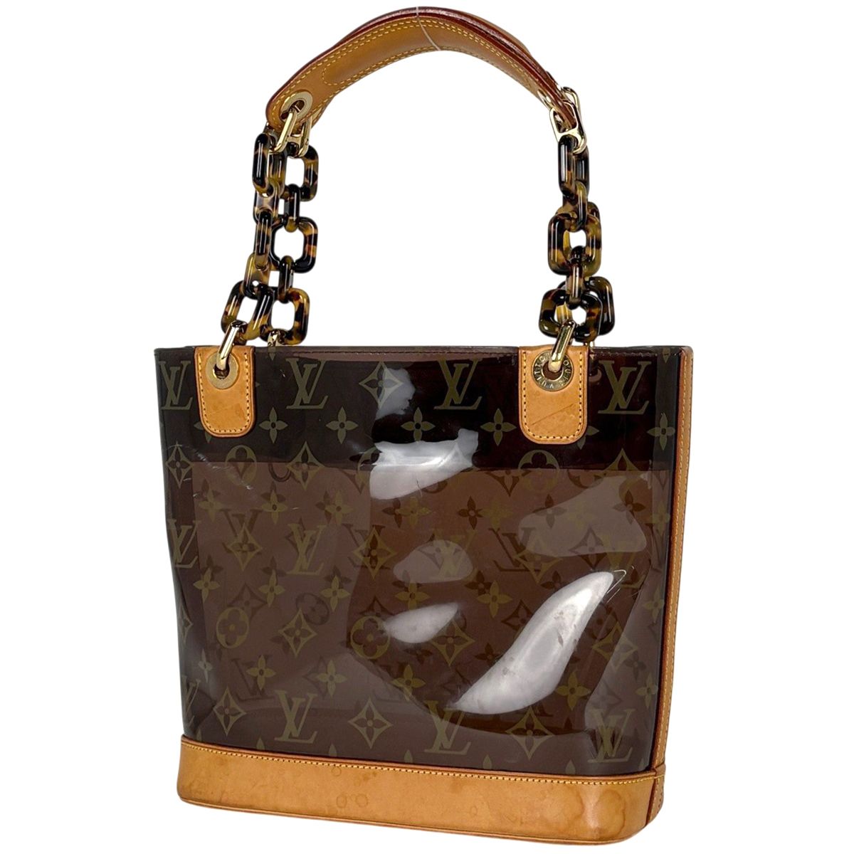 ルイ・ヴィトン Louis Vuitton カバ アンブルPM トートバッグ クリアバッグ モノグラム ハンドバッグ ビニール ブラウン M92502 レディース 【中古】