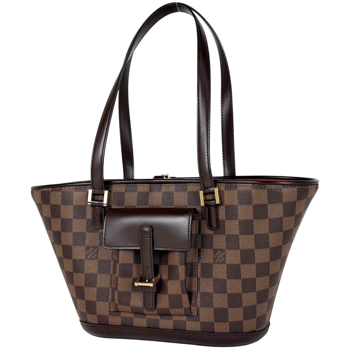 ルイ・ヴィトン Louis Vuitton マノスクPM ショルダーバッグ 肩掛け 台形型 ハンドバッグ ダミエ ブラウン N51121 レディース 【中古】