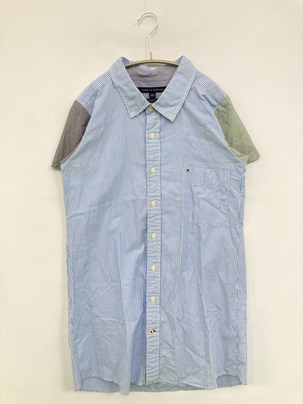 TOMMY HILFIGER シャツ ベージュ ネイビー BOYS TOMMY HILFIGER トミー 