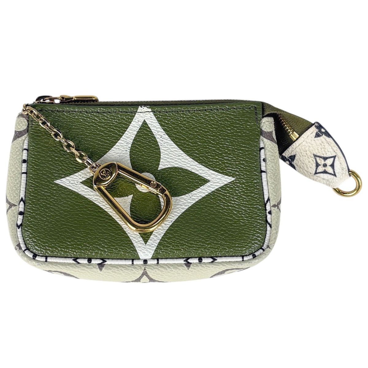 ルイ・ヴィトン Louis Vuitton ミニ ポシェット アクセソワール アクセサリーポーチ モノグラムジャイアント カーキ ベージュ M67579 レディース 【中古】