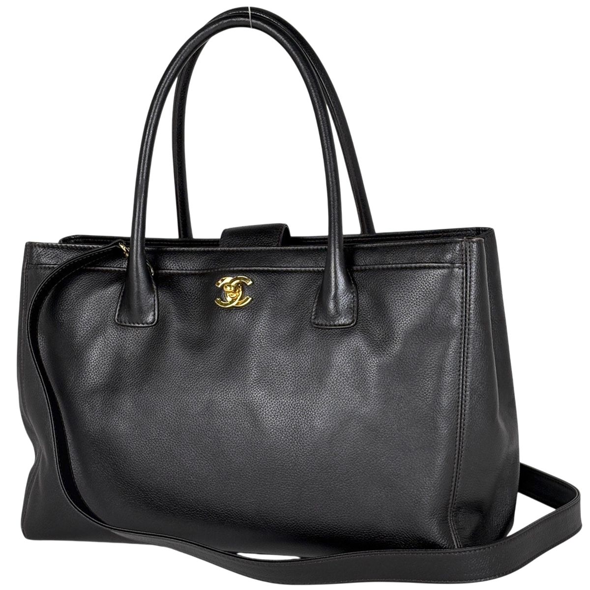 シャネル CHANEL エグゼクティブライン トートバッグ ココマーク 2WAY トートバッグ レザー ブラウン レディース 【中古】