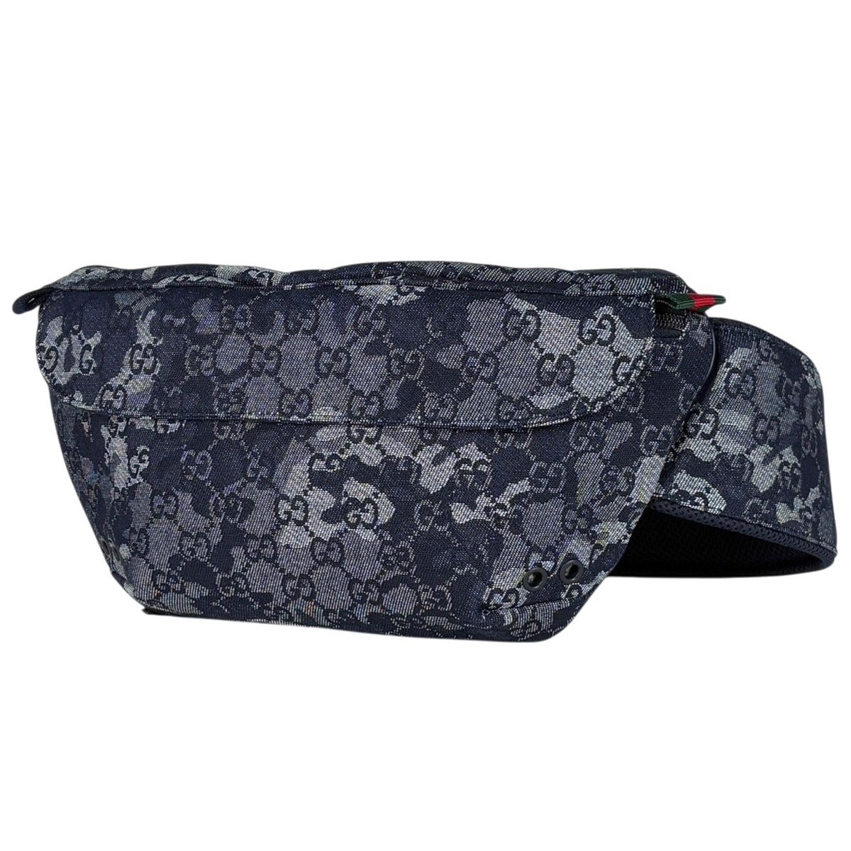 グッチ GUCCI GGデニム ラージ ベルトバッグ カモフラージュエフェクト ウエストバッグ ボディバッグ デニム ネイビー 851706 メンズ 【中古】