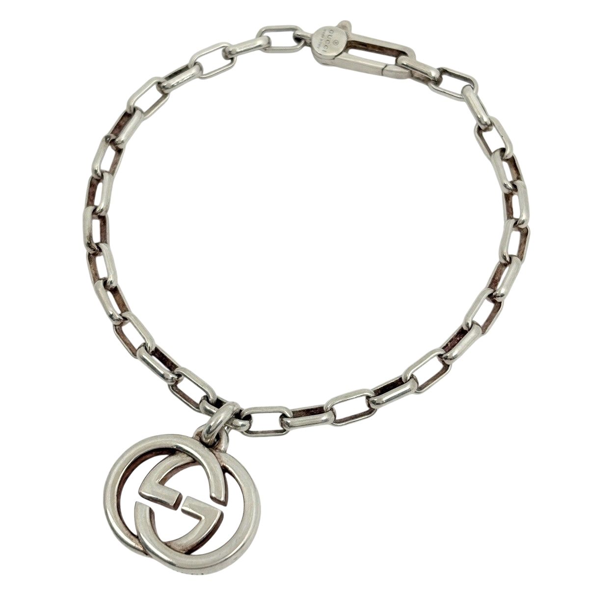 グッチ GUCCI GGロゴ ブレスレット インターロッキングG シルバー925 シルバー レディース 【中古】