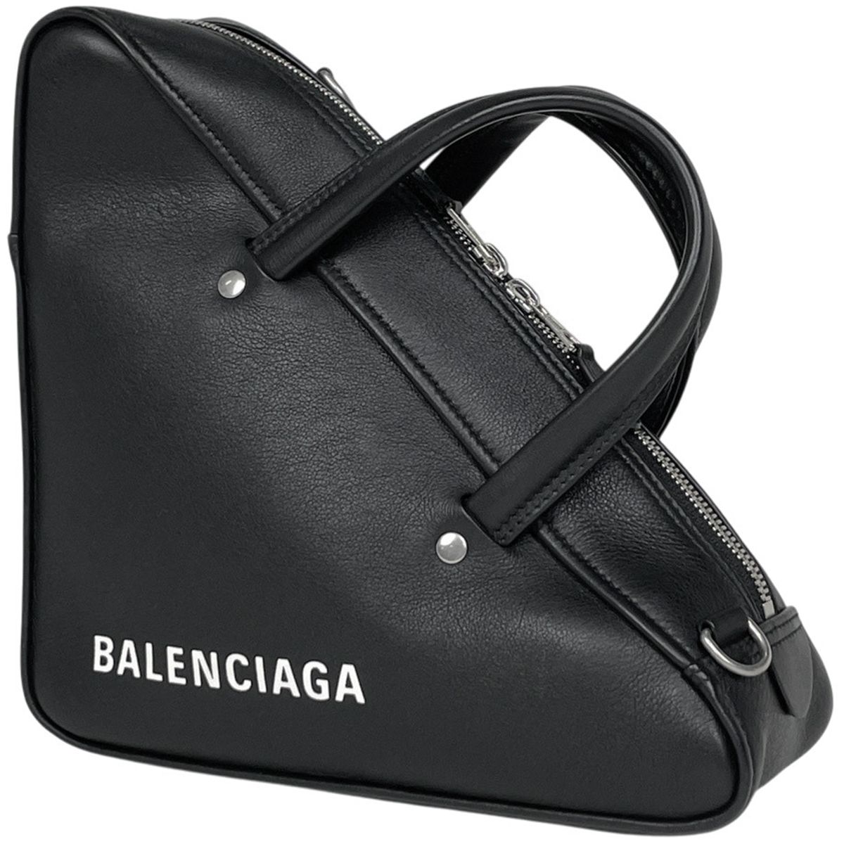 バレンシアガ BALENCIAGA トライアングル ダッフルS レザー ブラック