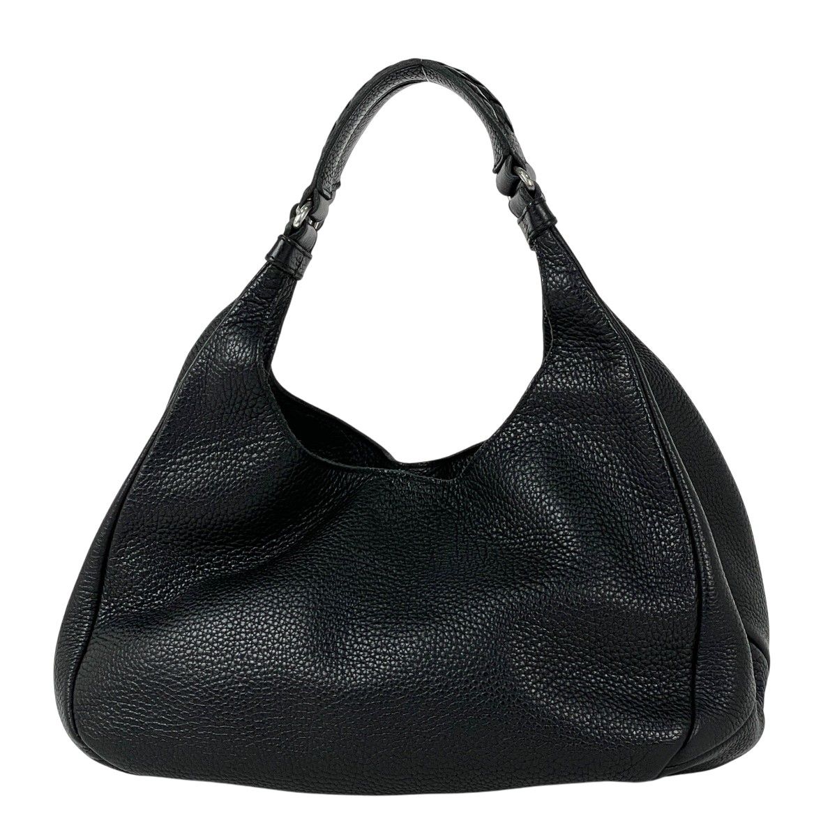 ボッテガヴェネタ BOTTEGAVENETA イントレチャート ショルダーバッグ レザー ブラック 1255787 レディース 【中古】