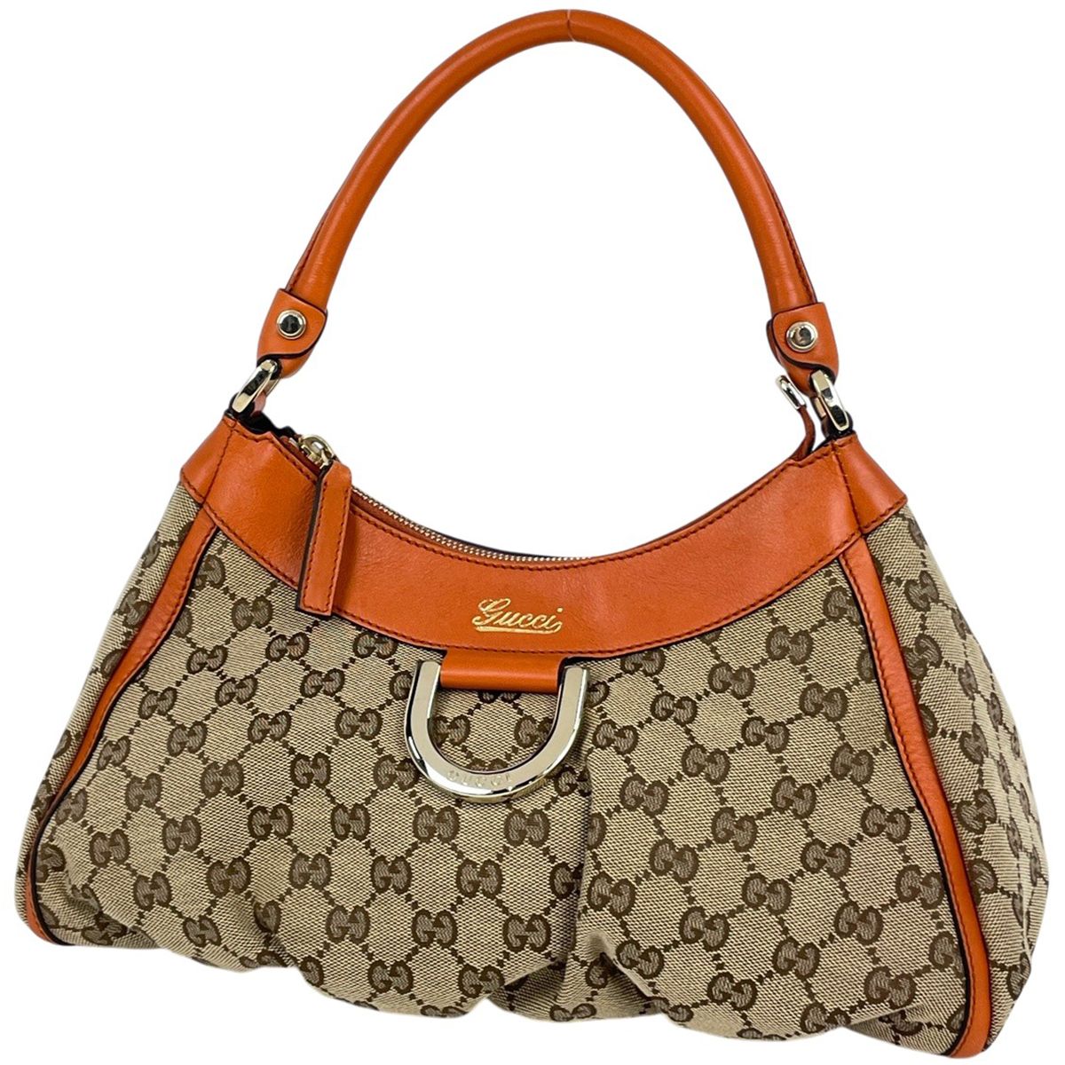 グッチ GUCCI GG柄 ショルダーバッグ ワンショルダー GGキャンバス ベージュ オレンジ 190525 レディース 【中古】