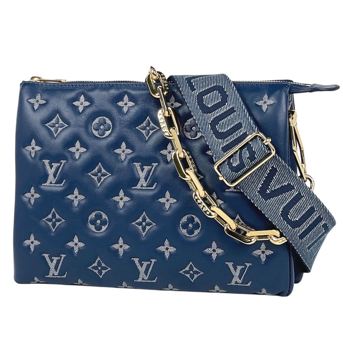ルイ・ヴィトン Louis Vuitton クッサンPM 2WAY デニムロゴ ショルダー