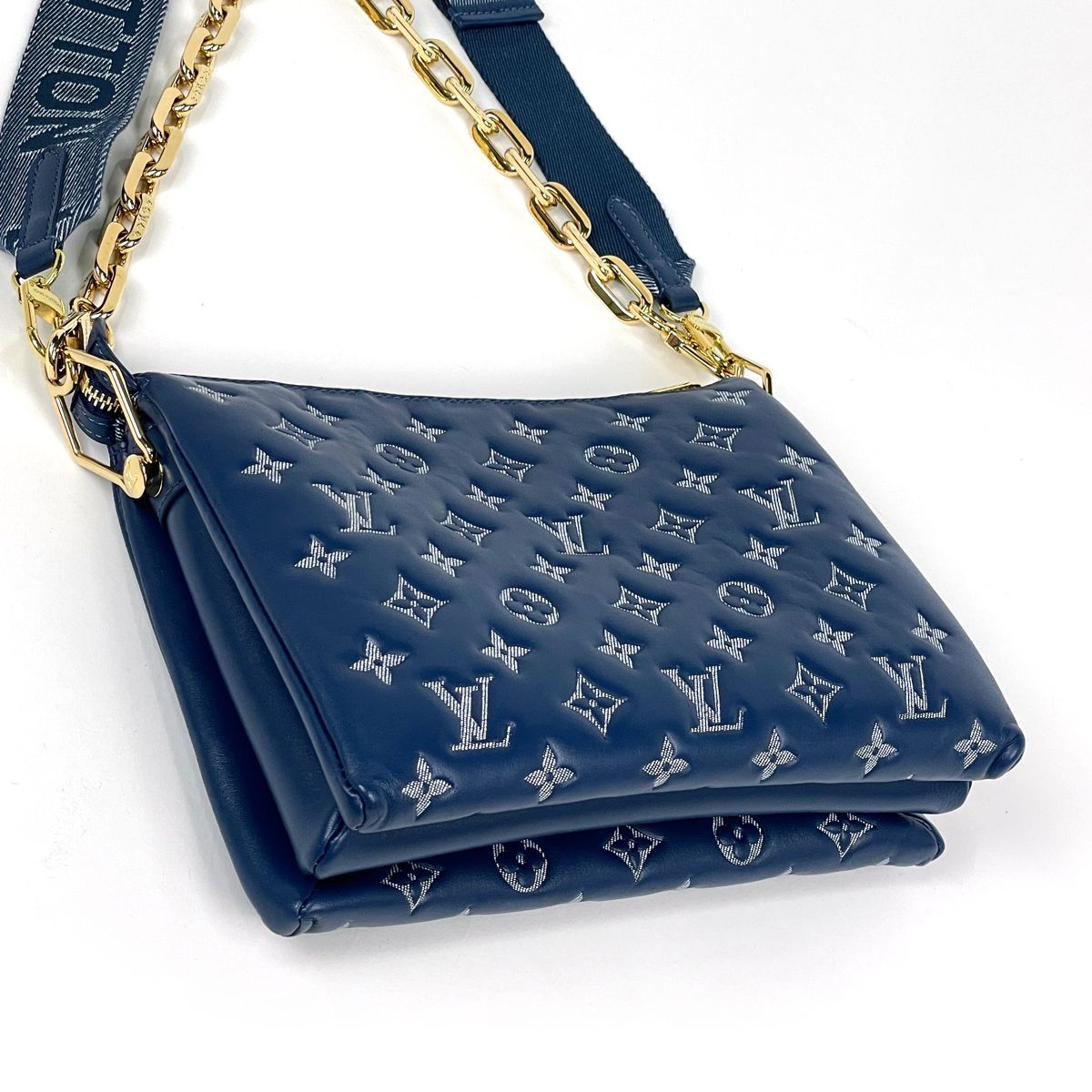 ルイ・ヴィトン Louis Vuitton クッサンPM 2WAY デニムロゴ ショルダー