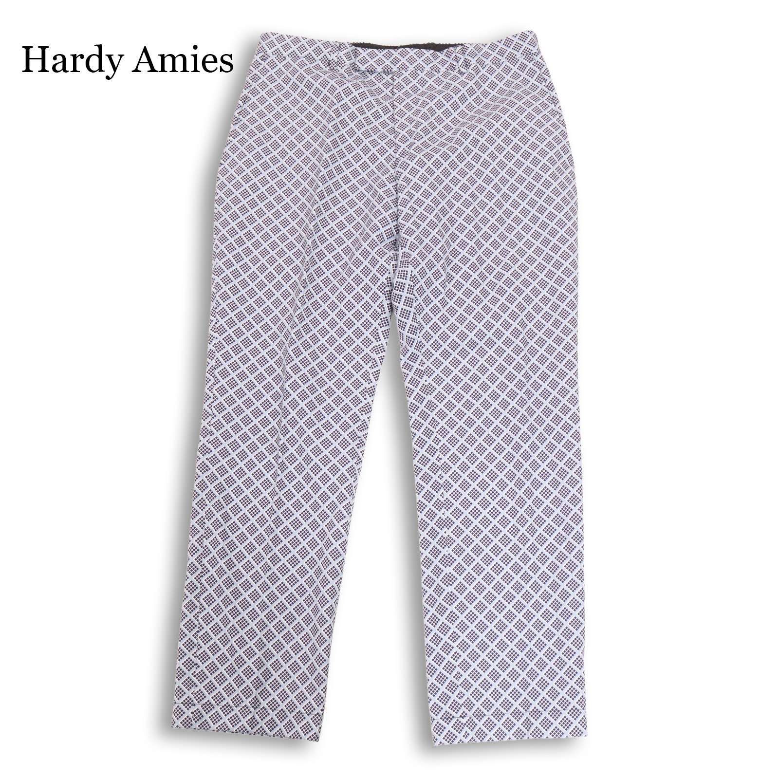 Hardy Amies ハーディ エイミス 通年★ 総柄 幾何学柄 トラウザー スラックス パンツ Sz.32 メンズ ポルトガル製