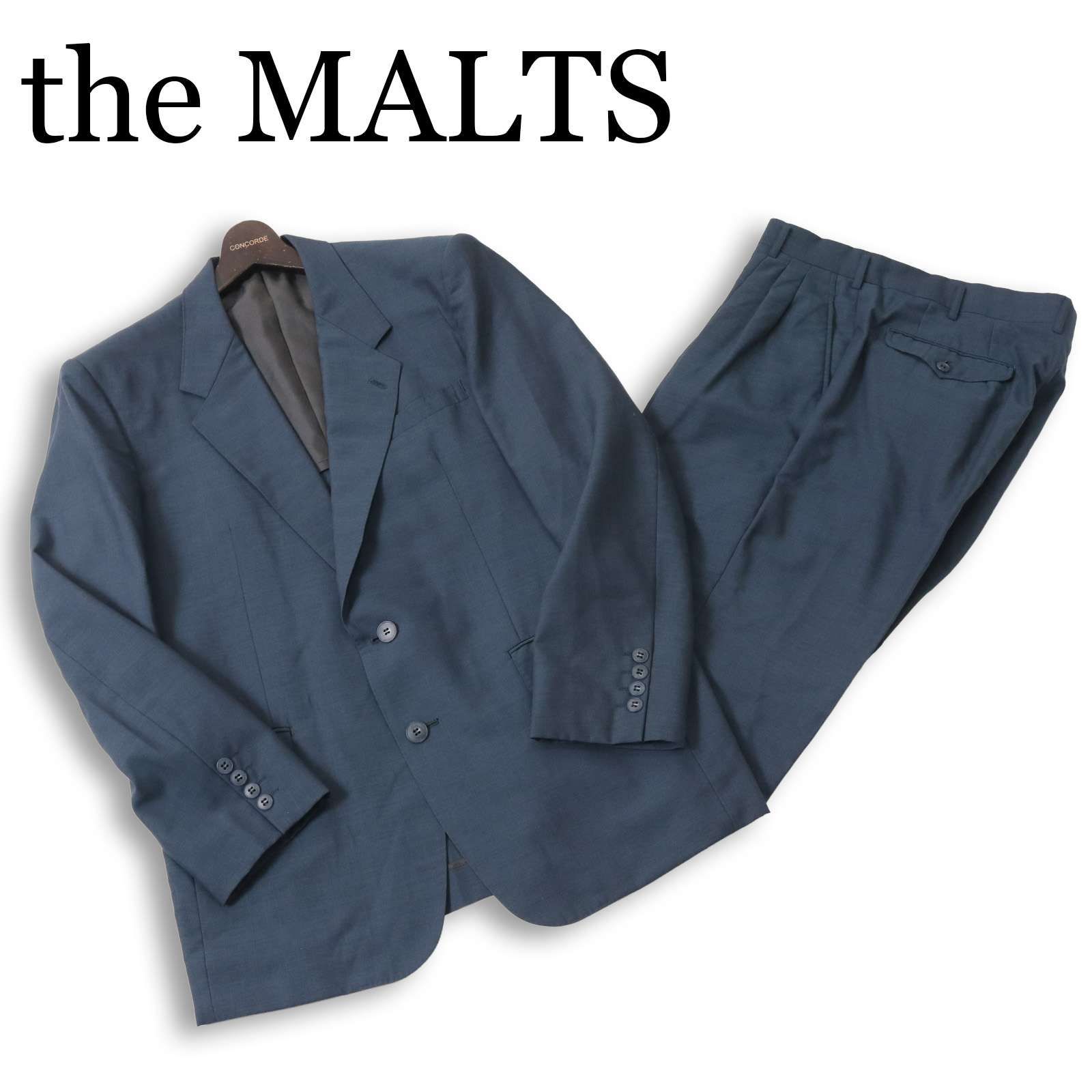 HANABISHI 花菱 the MALTS ザ・モルツ 春夏★ 背抜き セットアップ スーツ 日本製 Sz.L~XL位 メンズ ビジネス