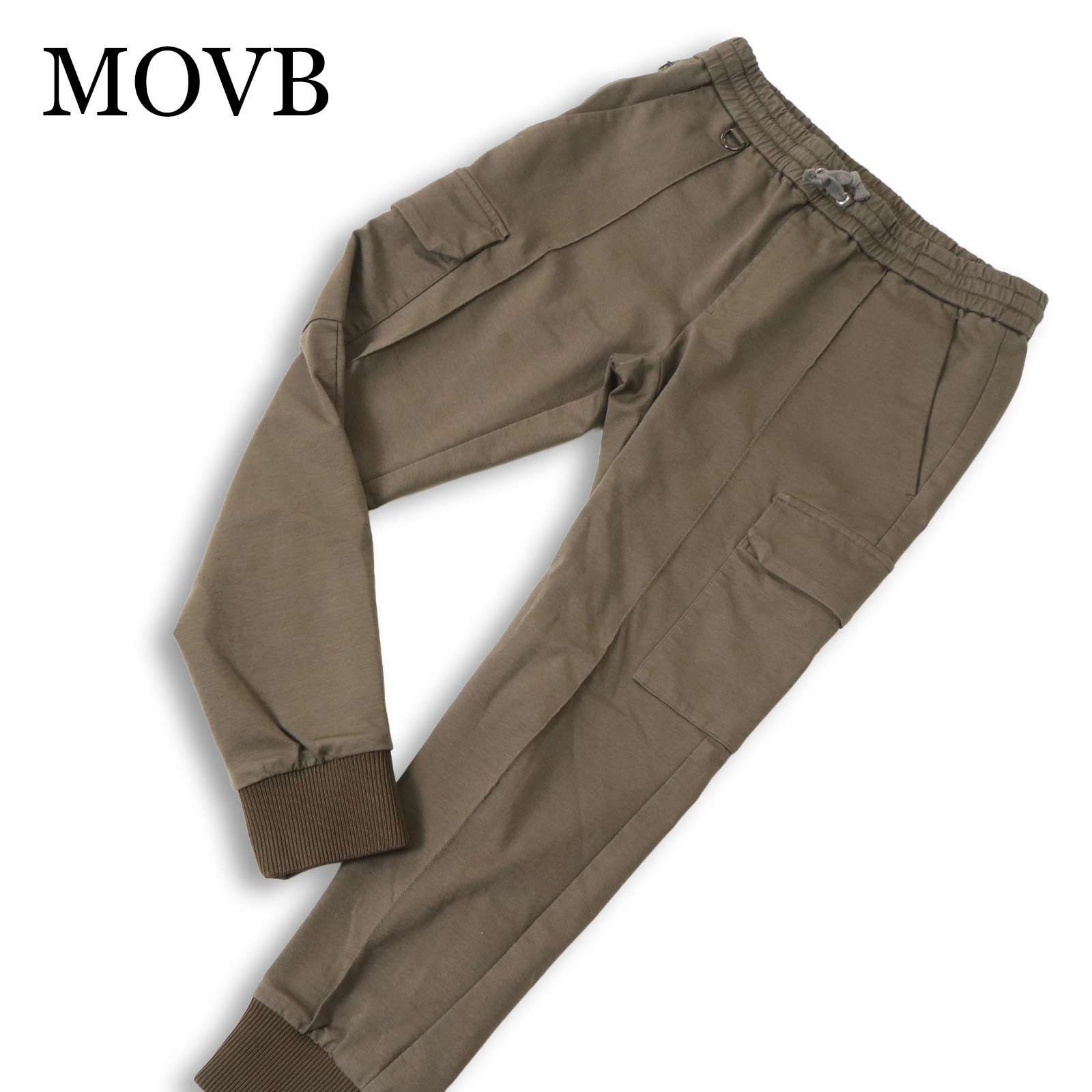 MOVB モーブ 【Duplex Cotton Jersey】通年★ ジャージー ストレッチ トラベル カーゴ ジョガー パンツ 日本製 Sz.44 メンズ