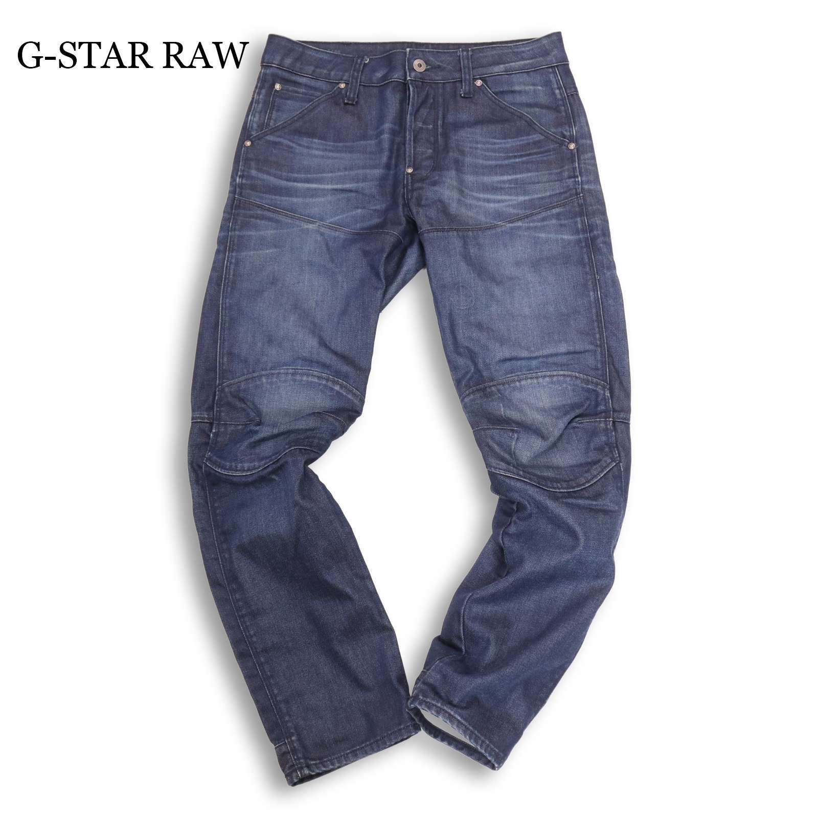 G-STAR RAW ジースター ロウ 【5620 3D SLIM】 立体裁断★ USED加工 スリム バイカー デニム パンツ ジーンズ Sz.28 メンズ